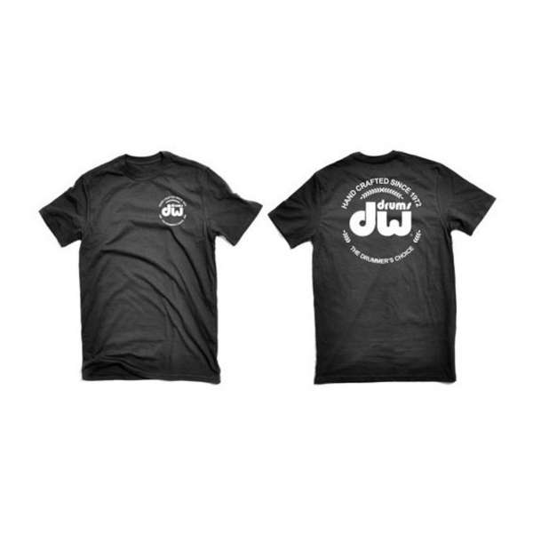DW Drums Black T-Shirt with White DW Logo, X-Large P81307